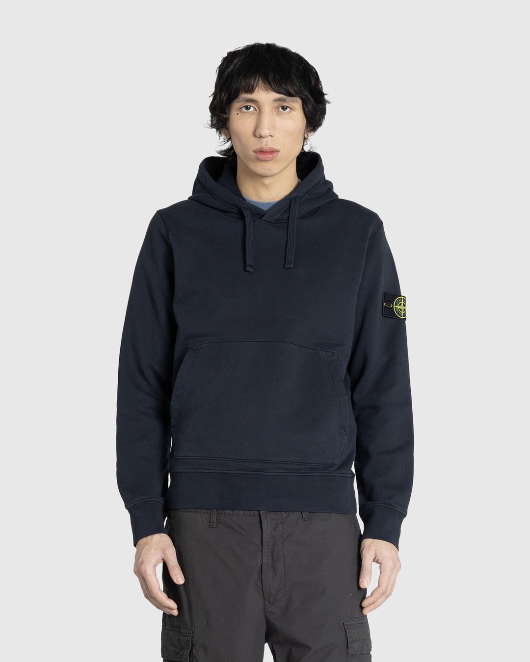Stone island hoodie navy hot sale blue